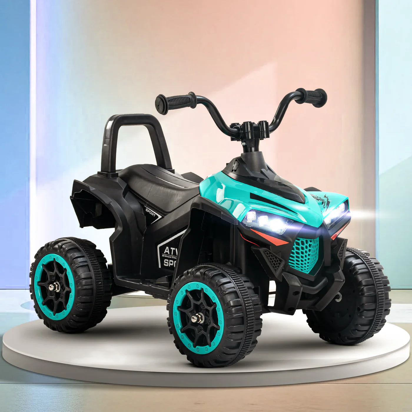 Monster ATV Rechargeable Battery Operated Electric Kids Bike  (ASH / GREEN)