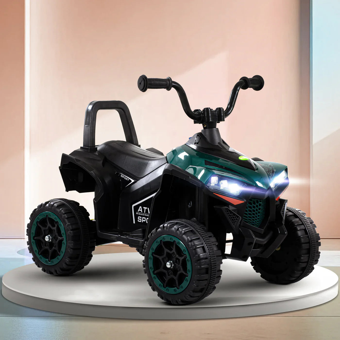 Monster ATV Rechargeable Battery Operated Electric Kids Bike  (SHINING / GREEN)