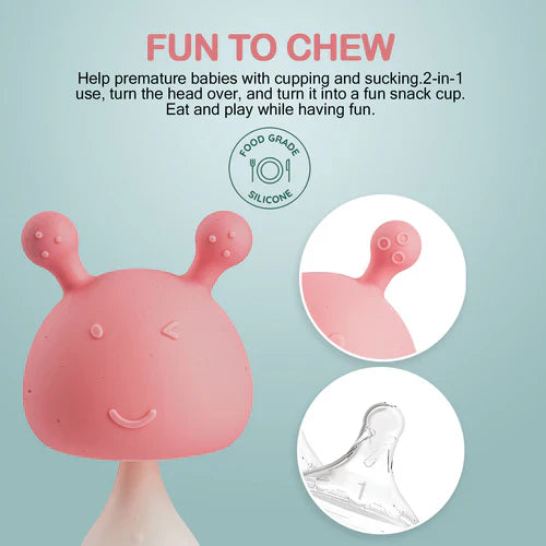 2 in 1 Silicone Teether for Baby_Babies