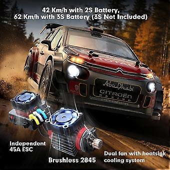 MJX Hyper GO 14303 1/14 Citroen C3 Fast RC Cars for Adults, Max 40mph Brushless RC Drift Car with Gyro, 4WD RTR High Speed RC Rally Car, 2 of 2000 mAh Drifting RC Remote Control Car for Adult
