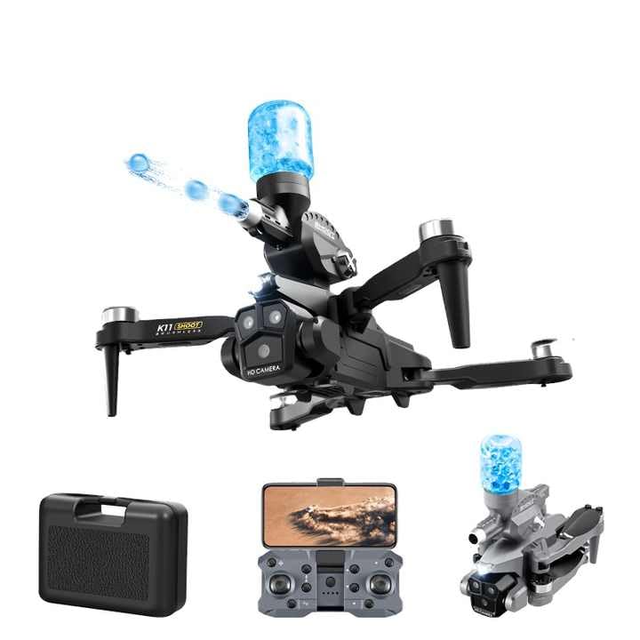 K11 Max Aerial Photography Drone with Water Bomb Launcher | 4K Triple HD Cameras | Brushless Motor | Optical Flow Positioning | Gesture Control | Real-Time HD Transmission