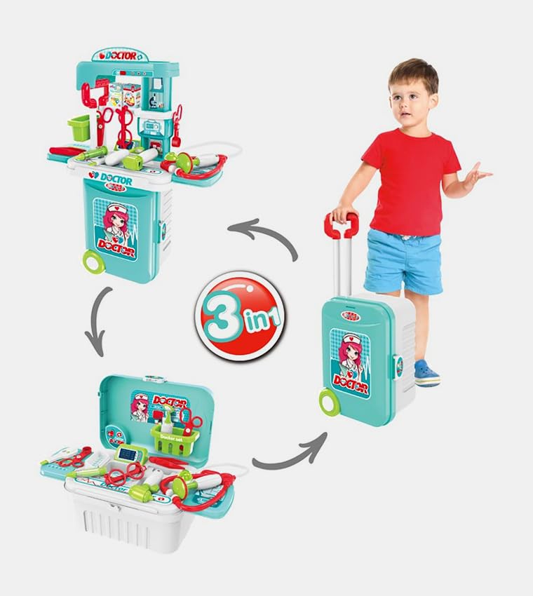 2 In 1 Doctor Nurse Medical Box With Suitcase