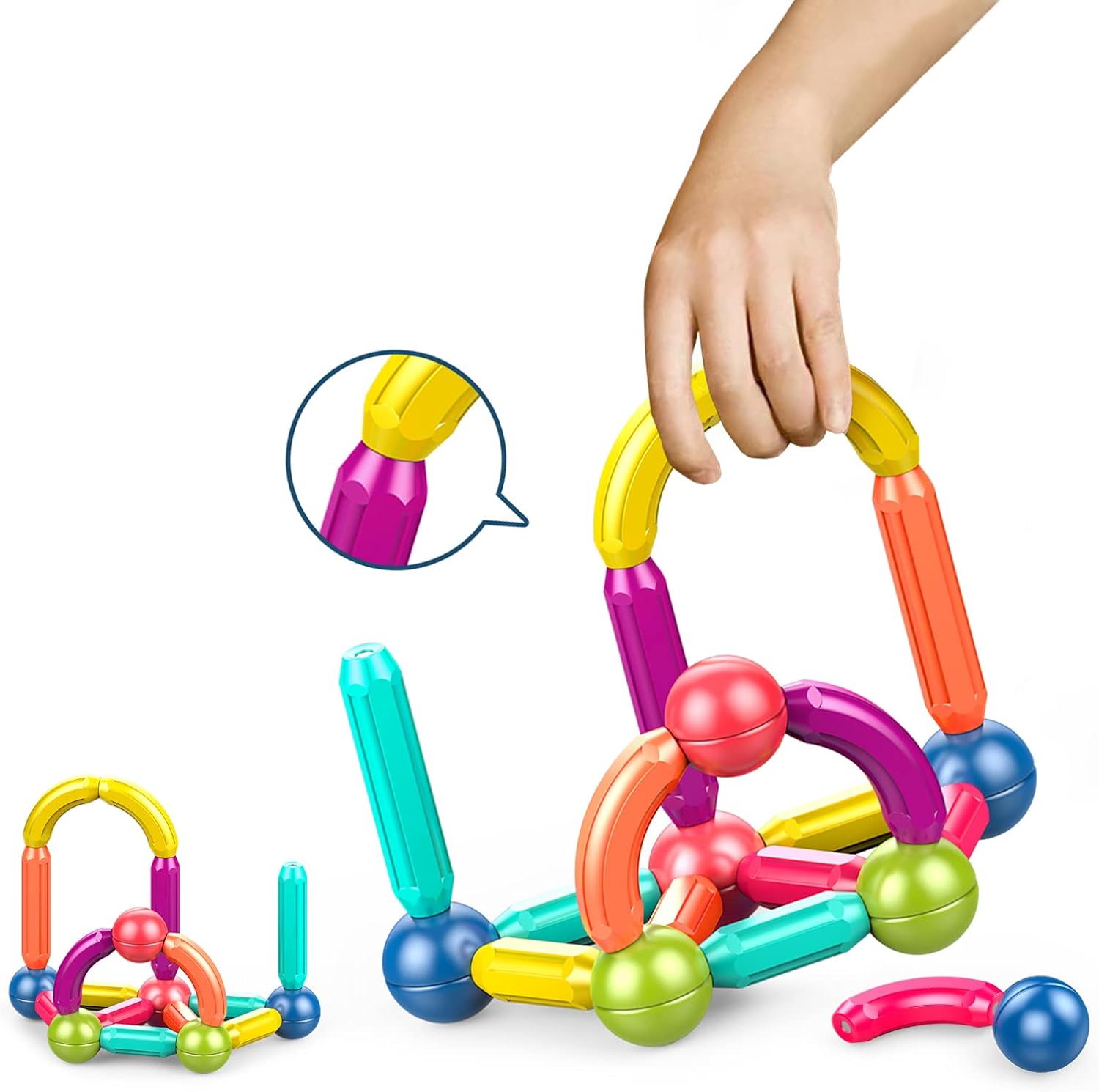 Magnetic Building Sticks Blocks(42 Pcs)