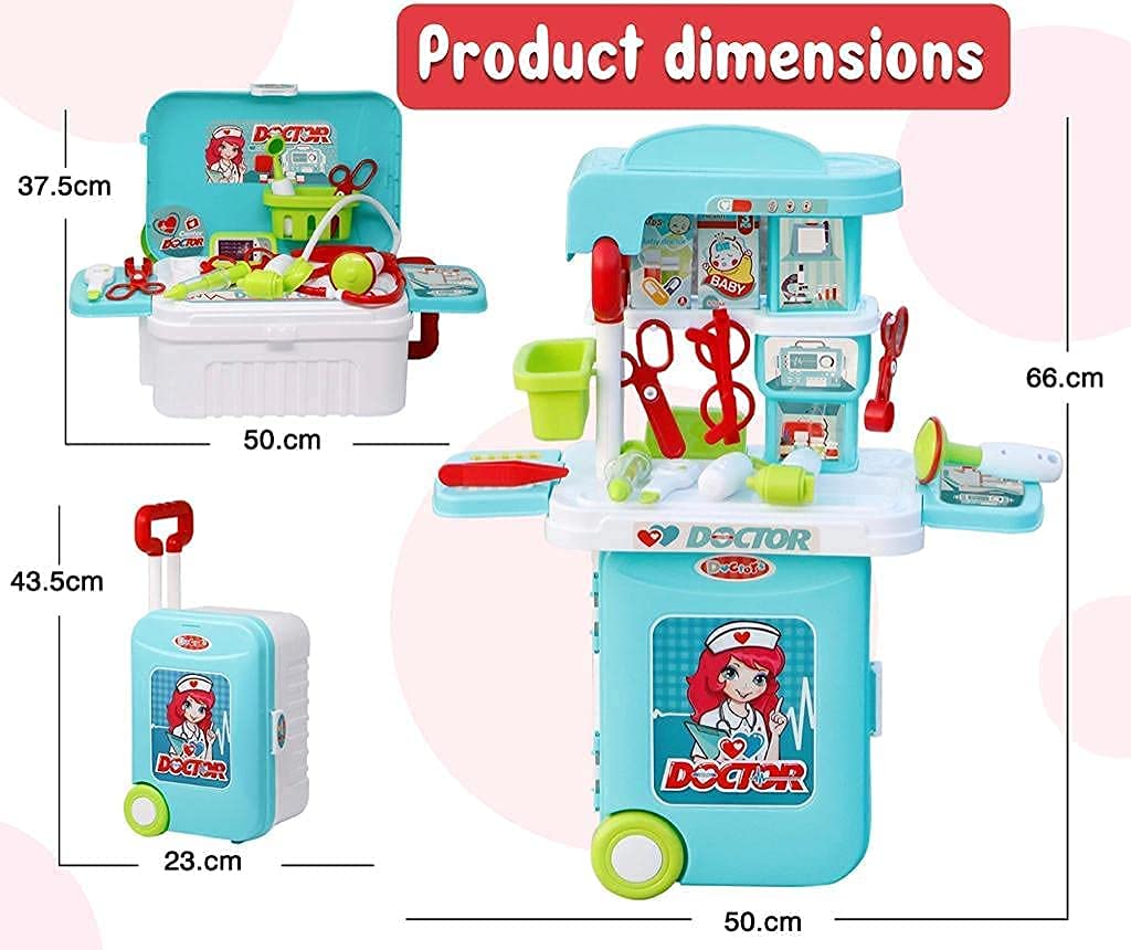 2 In 1 Doctor Nurse Medical Box With Suitcase
