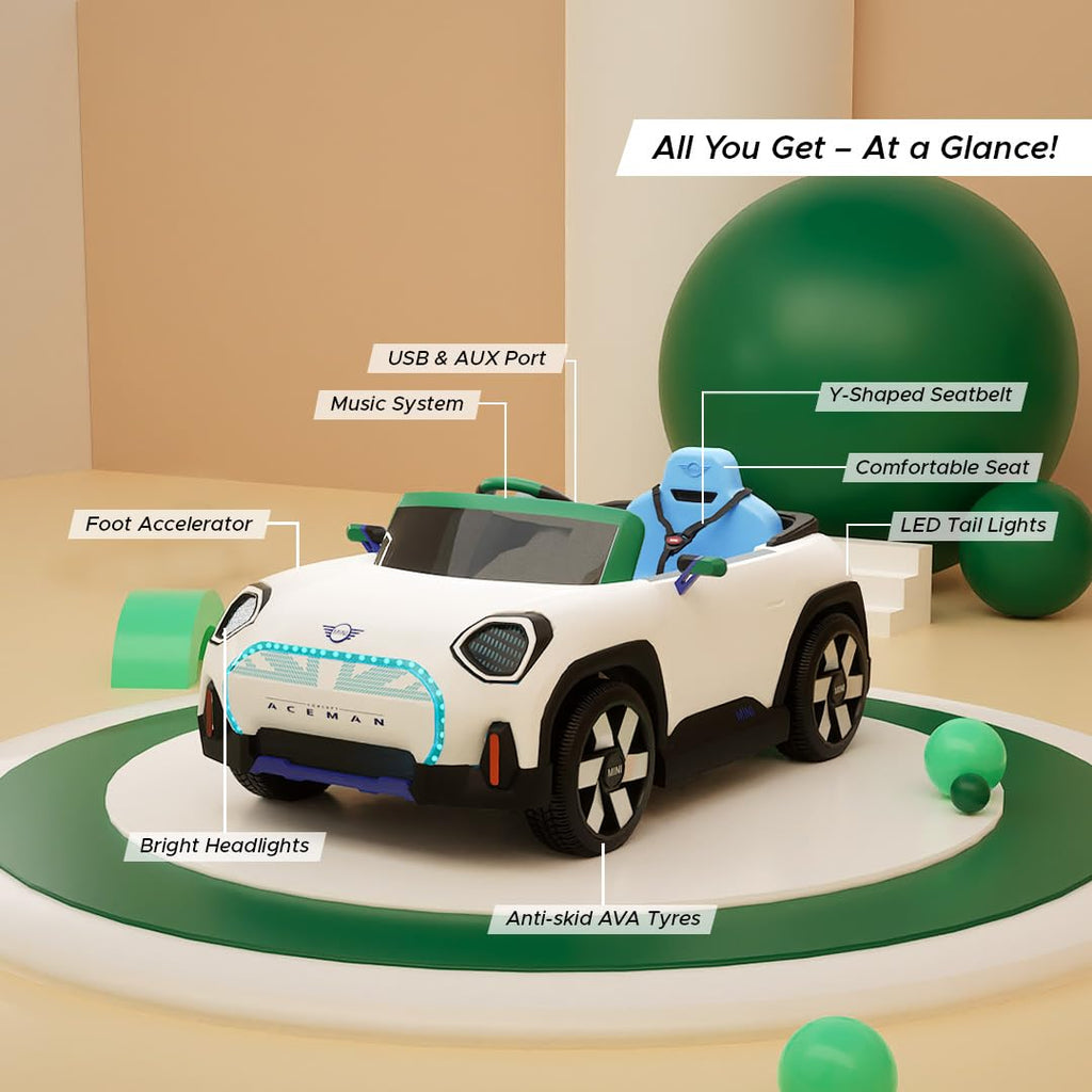 MINI COOPER ACEMAN Ride-on Car (White)