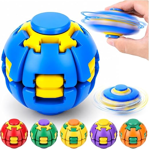 Press to Spin Fidget Ball, 360° Rotating Fidget Spinner Ball
