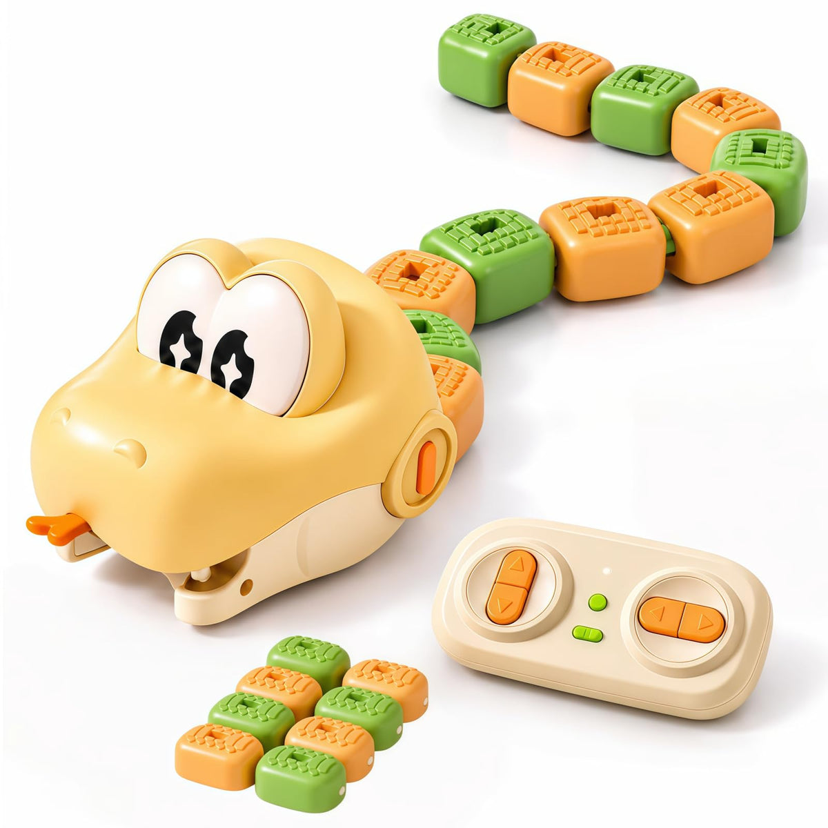 Magnetic Snake Game Toy Eating Itself with Sound & Light for Family Game