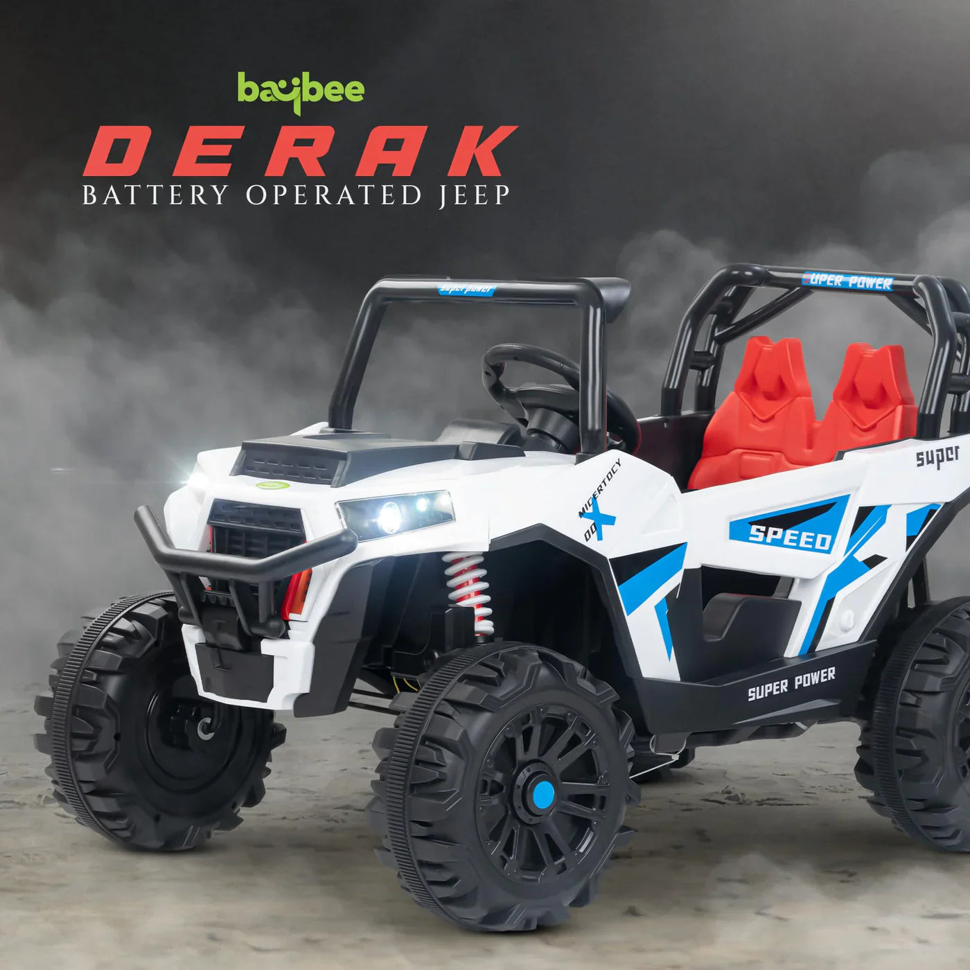 Derak UTV Battery Operated Jeep (WHITE)