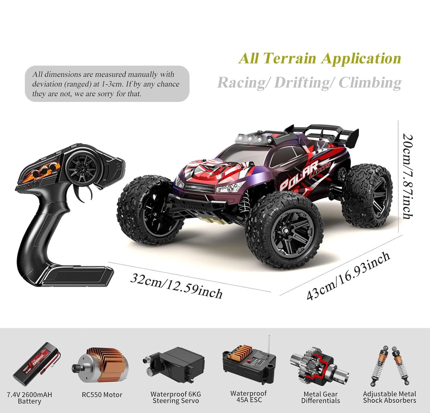 POLAR LIGHTS 1/10 SCALE HIGH SPEED MONSTER TRUCK