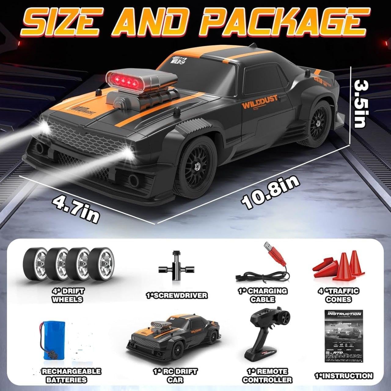 1:16 RC Drift Car 4WD 2.4GHz Remote Control Cars