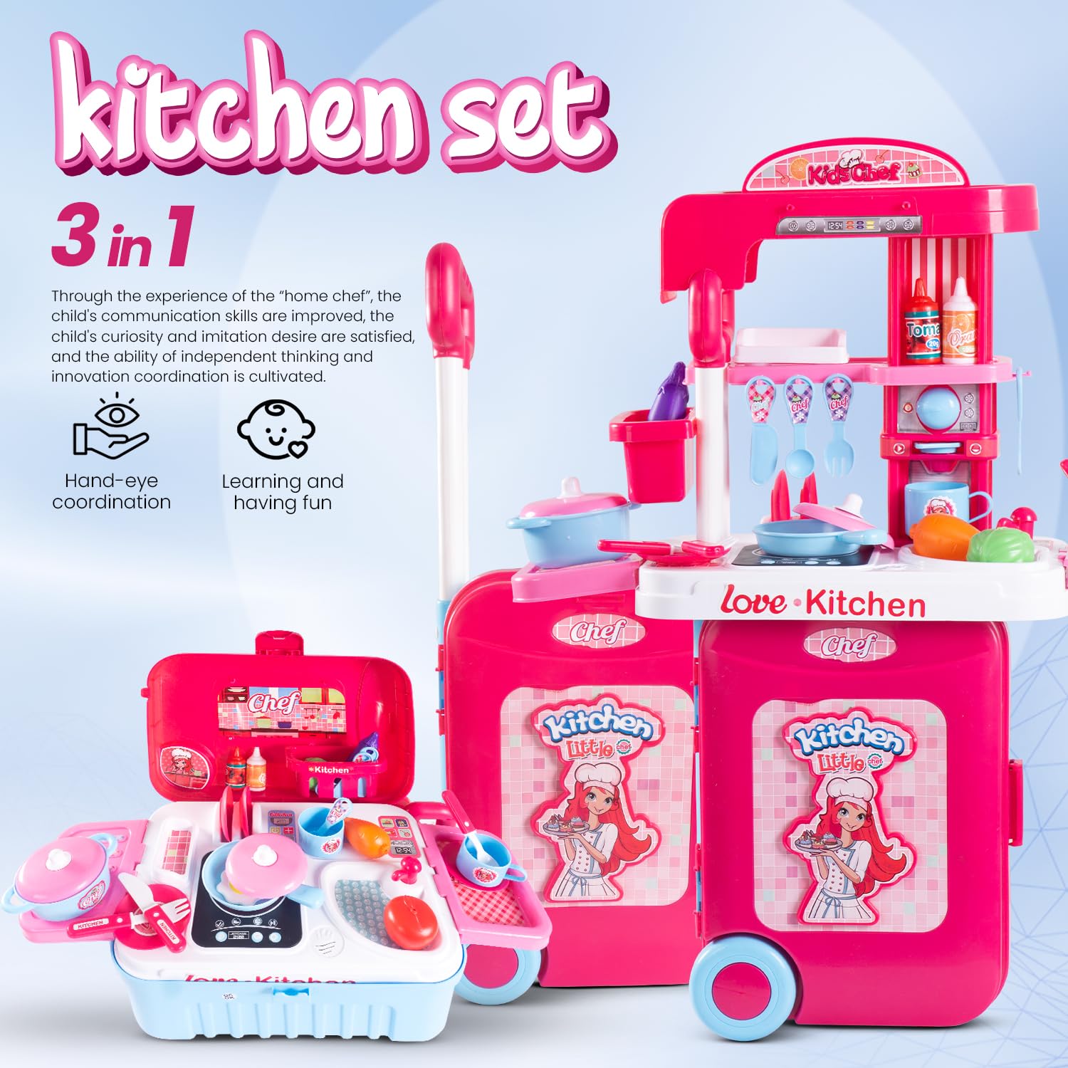 2 in 1 Pretend Play Kitchen Set