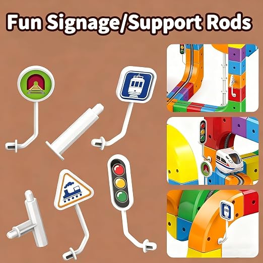 81 Pcs Magnetic Train Track Set,Electric Train Set Building Toy Train Track Gravity-Defying STEM Learning Fun Gift