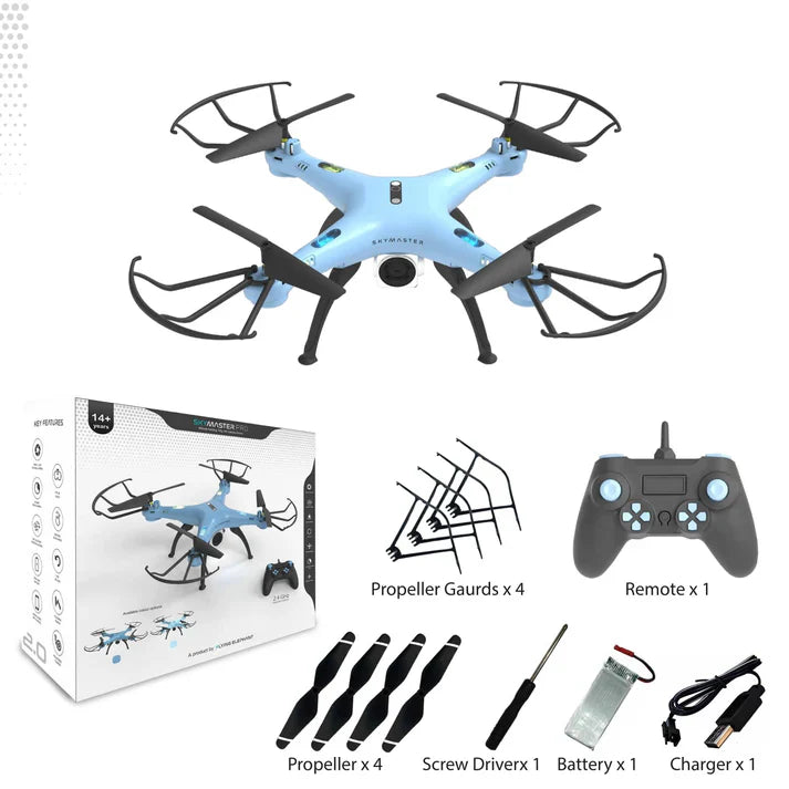 Skymaster Pro Drone with 720p HD Camera- Navy Blue