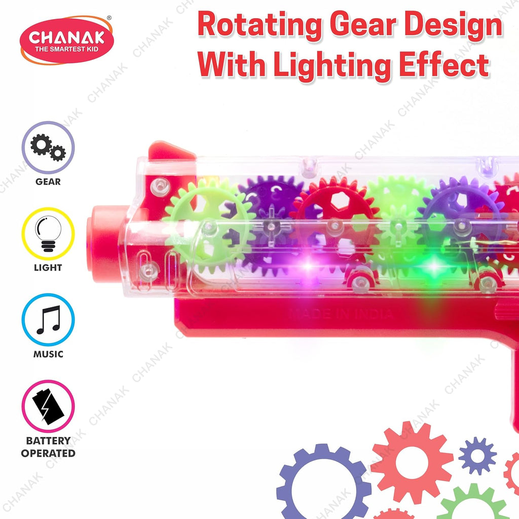 Transparent Gear Gun Toy