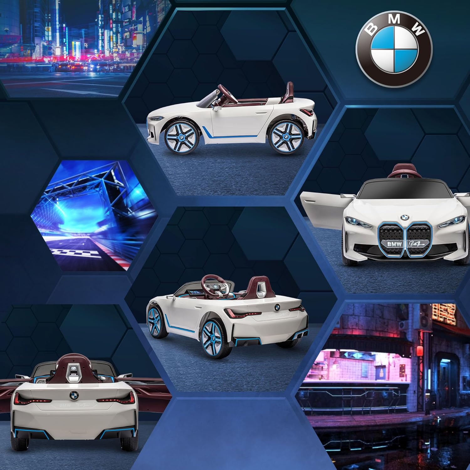 BMW i4 Ride-On Car (White)