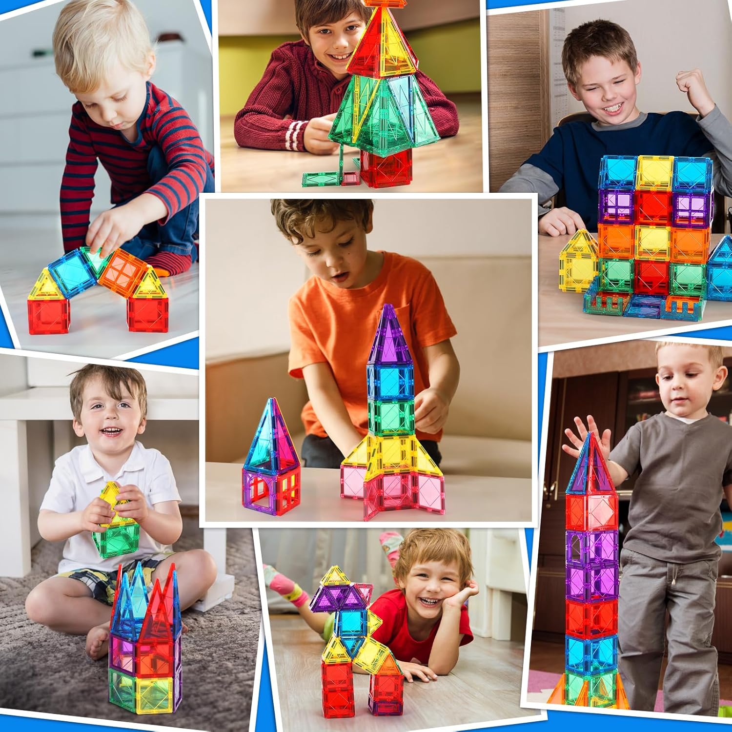 Magnetic Tiles Rolling Ball Building Blocks (100 Pcs)