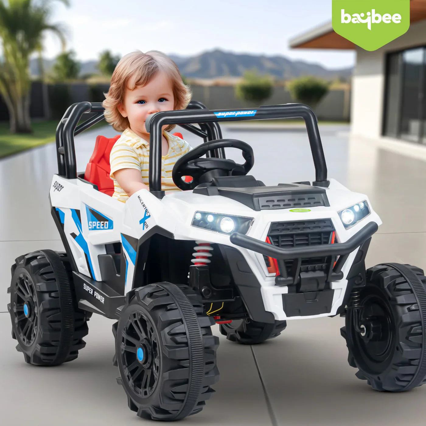 Derak UTV Battery Operated Jeep (WHITE)