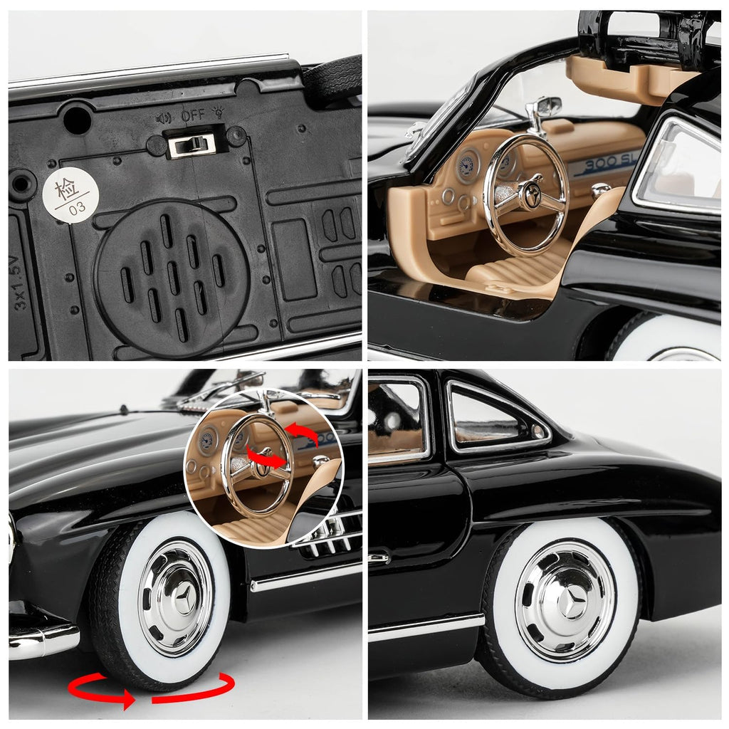 Die-cast car 1954 Mercedes-Benz [ white]