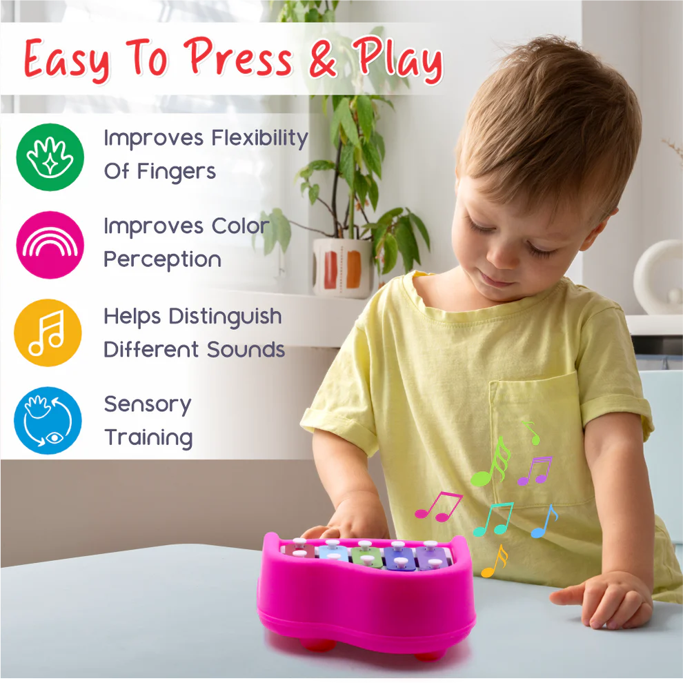 2-in-1 Musical Xylophone & Piano Toy