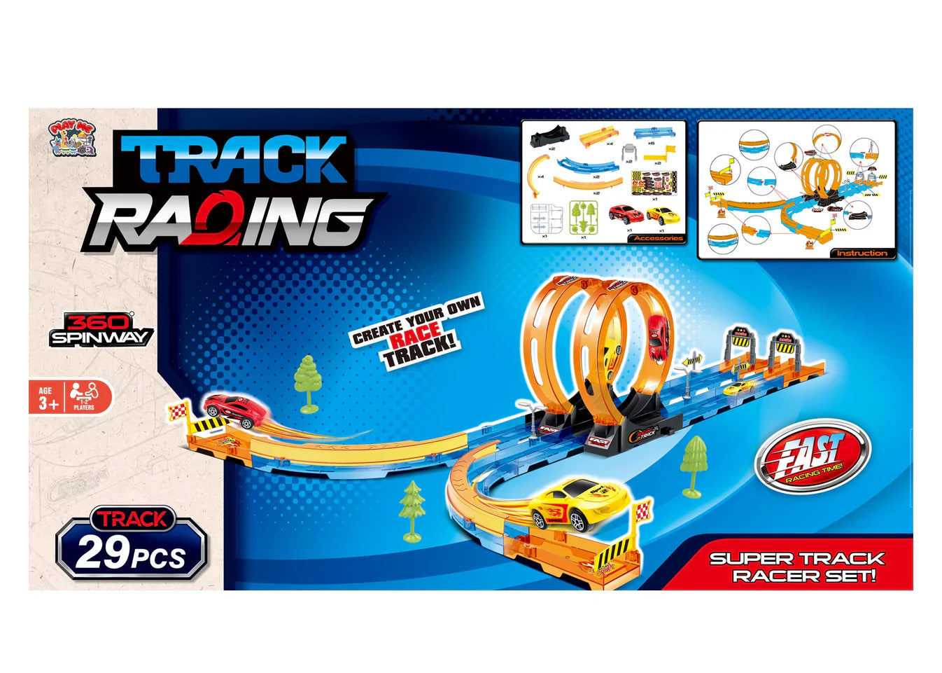 Track Racing 29 PCS – Double Loop 360°