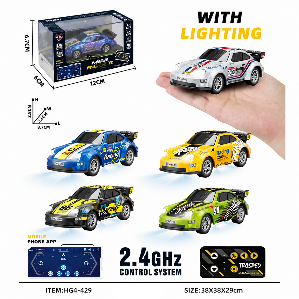 Trasped Porsche Mini RC Drift Car