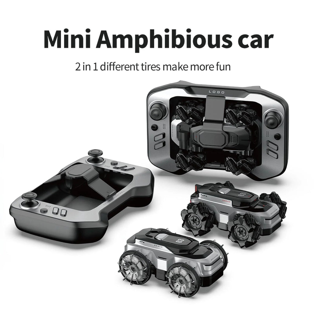 Mini Amphibious Stunt RC Car 2.4GHz | Water & Land 360° Flip Remote Control Car | India