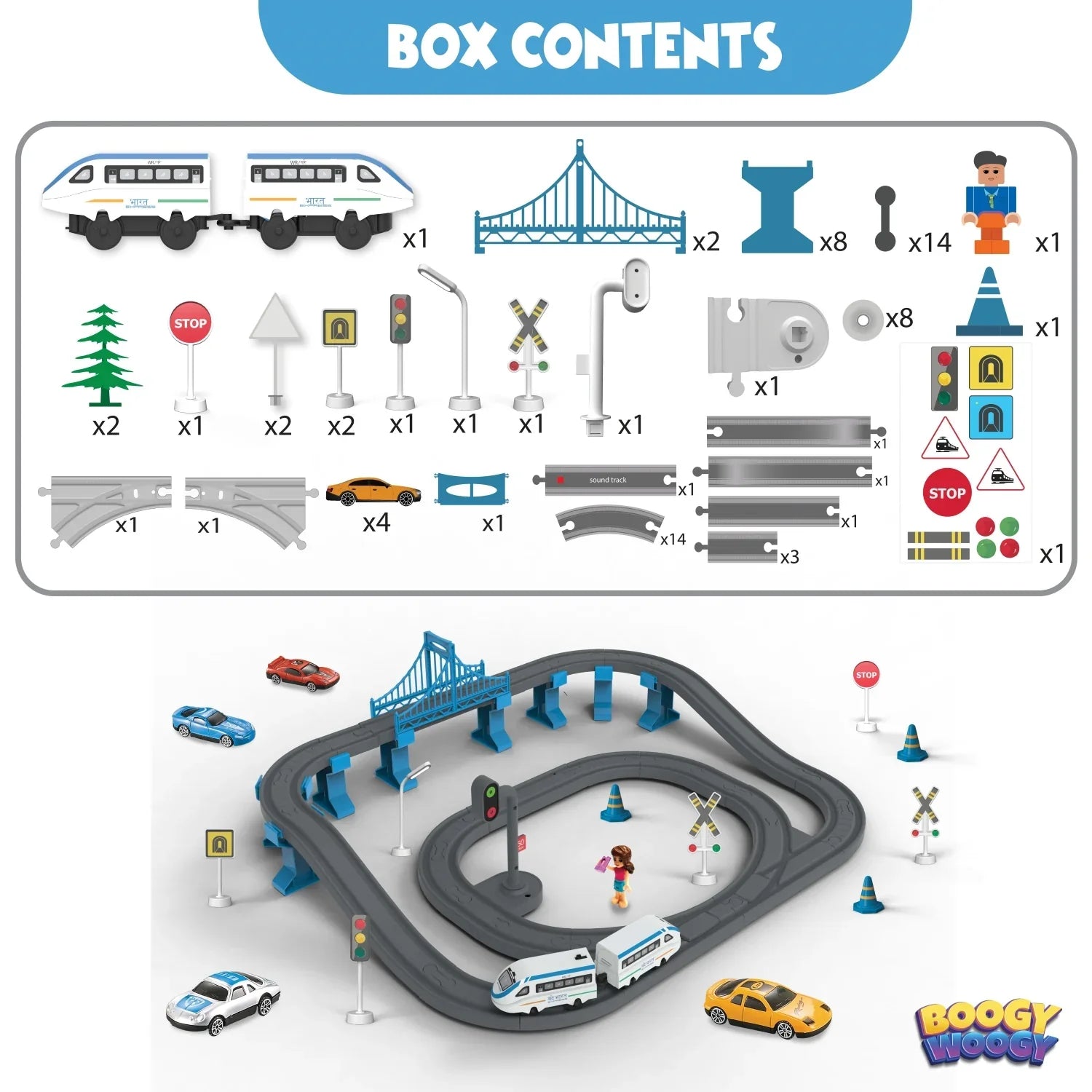 BOOGYWOOGY Bharat Express (77 Pcs)