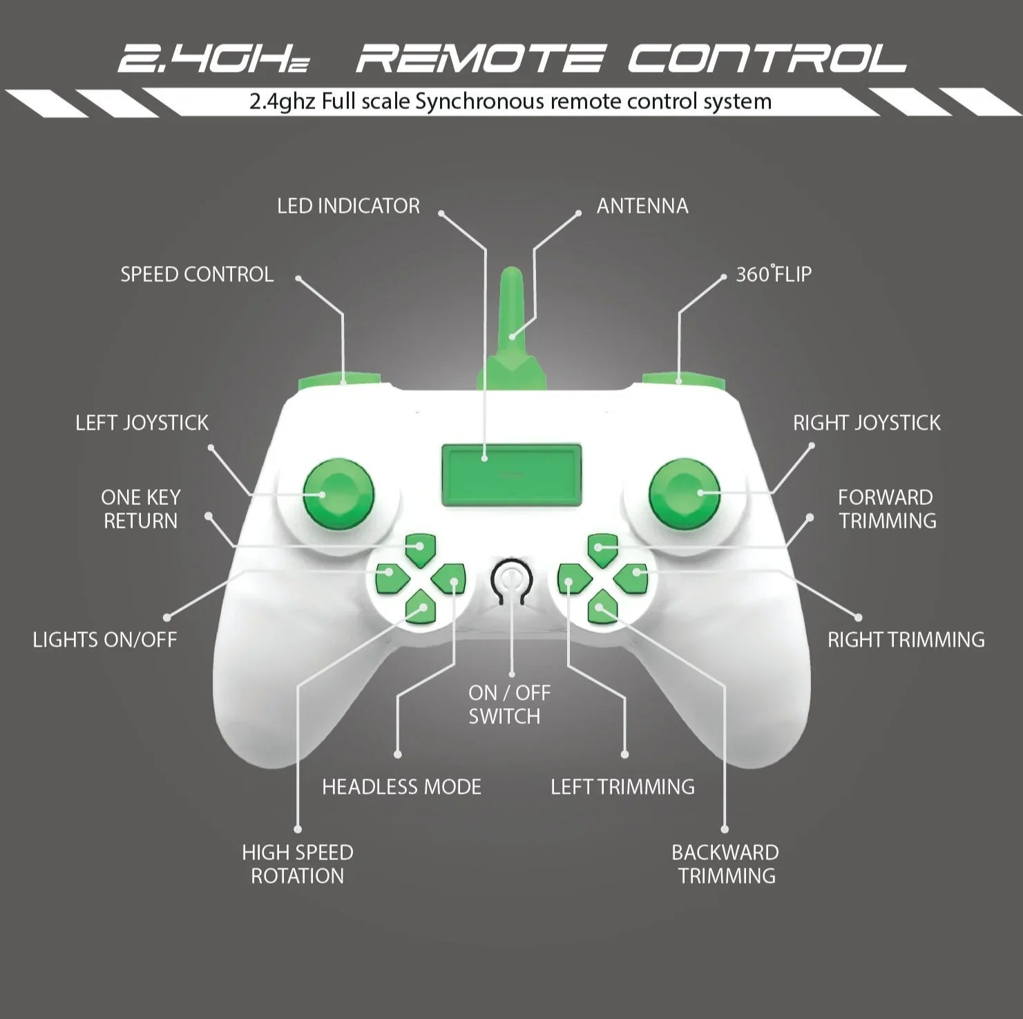 VEER 360-GREEN Altitude Holding Drone-Double Battery Double Fun