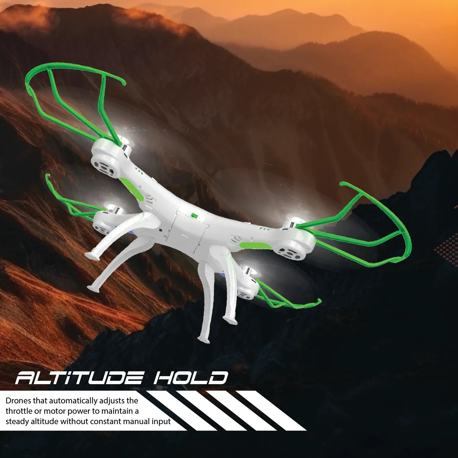 VEER 360-GREEN Altitude Holding Drone-Double Battery Double Fun
