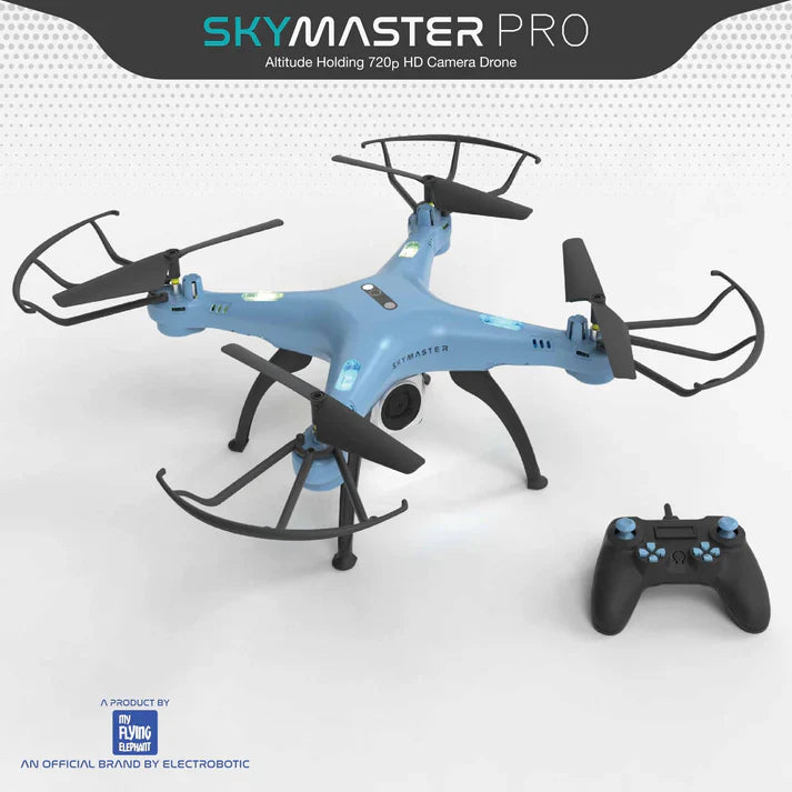 Skymaster Pro Drone with 720p HD Camera- Navy Blue